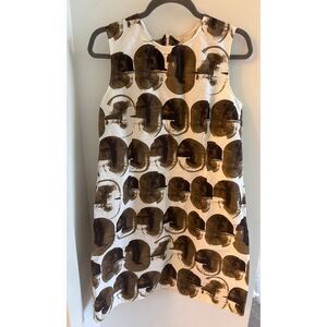 S’Max Mara brown/white A Line Dress Women's size 10, G1